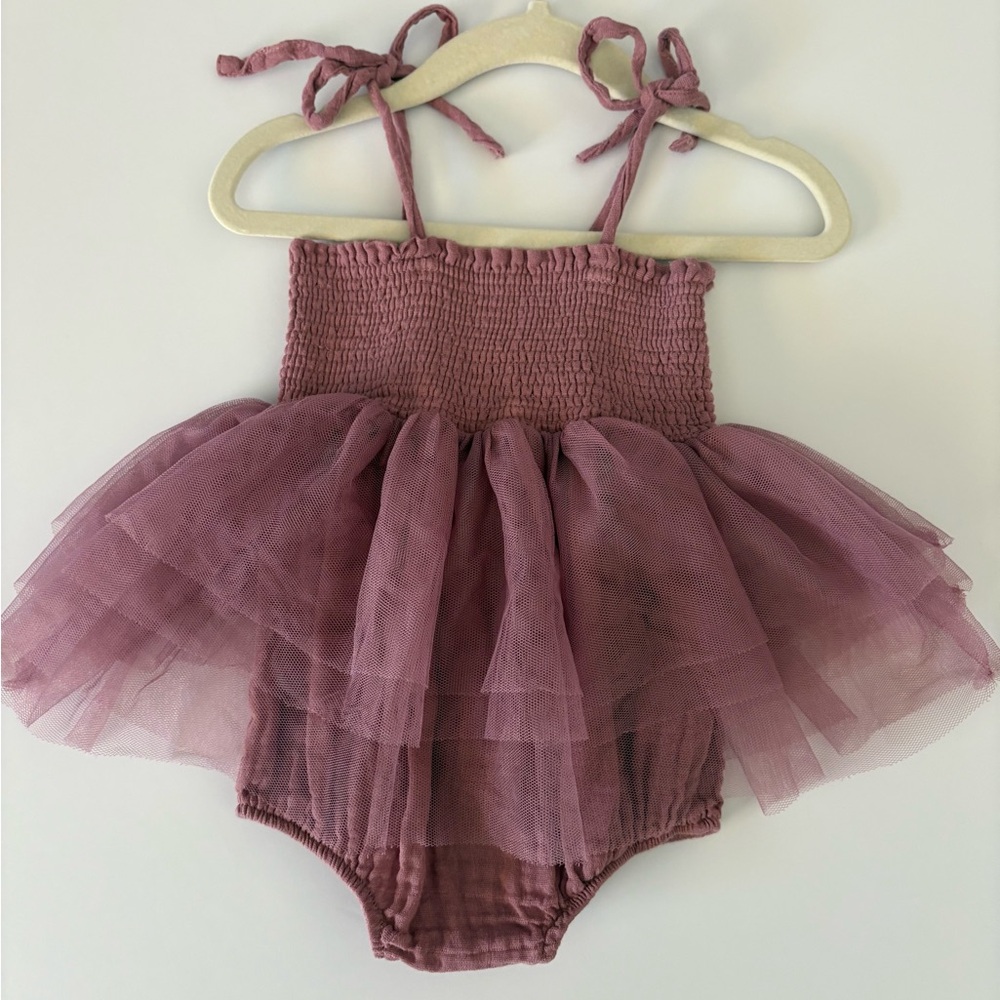 Angel Dear Tulle Baby Romper with choice of bow barrette - Picture 4 of 5